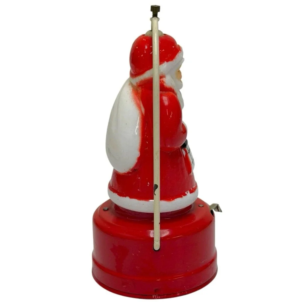 Vintage 1965 Twinkle Christmas Santa Claus Lantern Battery Operated UNTESTED MCM